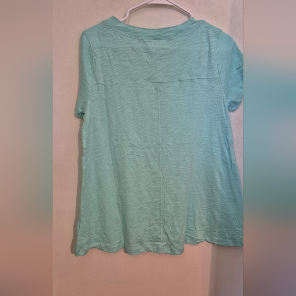 Escape By Habitat V-Neck Women's Top Sz.S Seaglass Green NWT - Picture 4 of 7